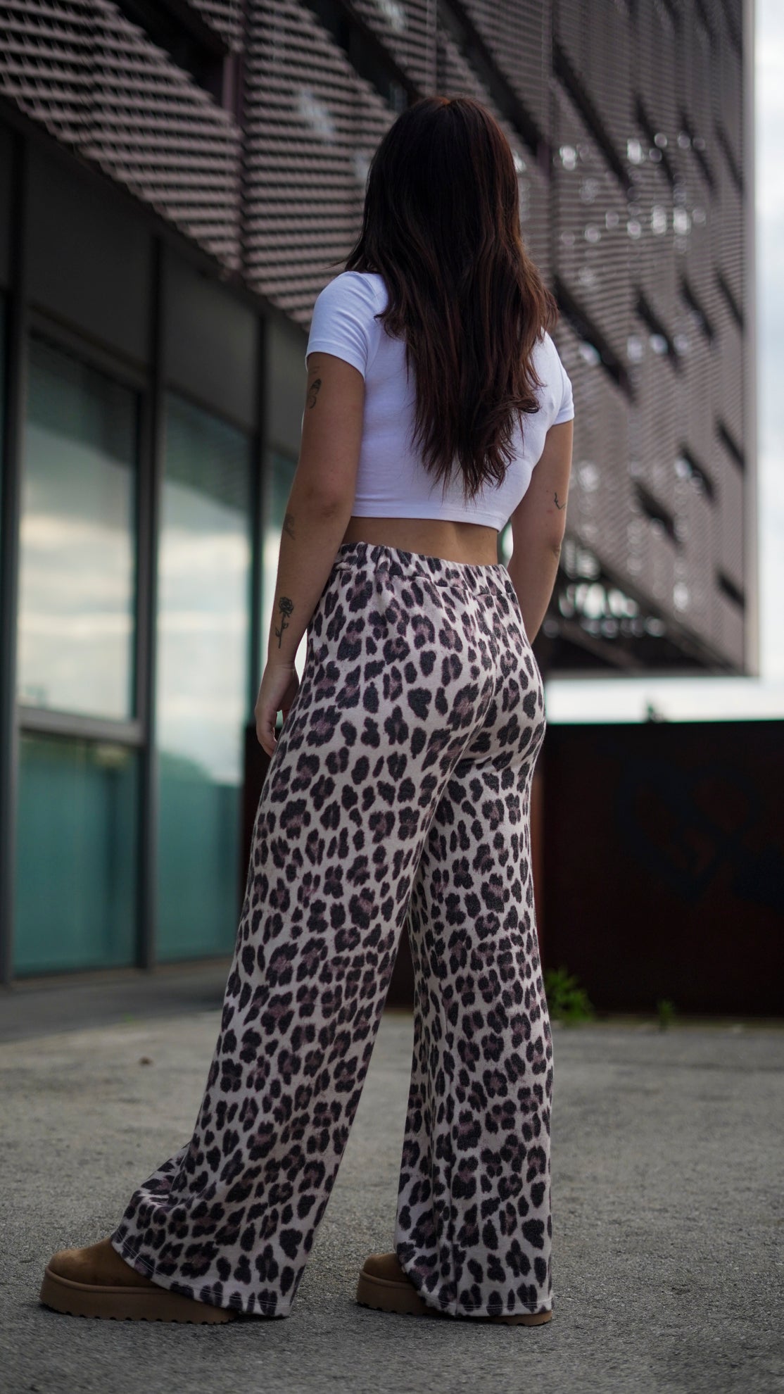 Sabana | Pantalón leopardo acampanado